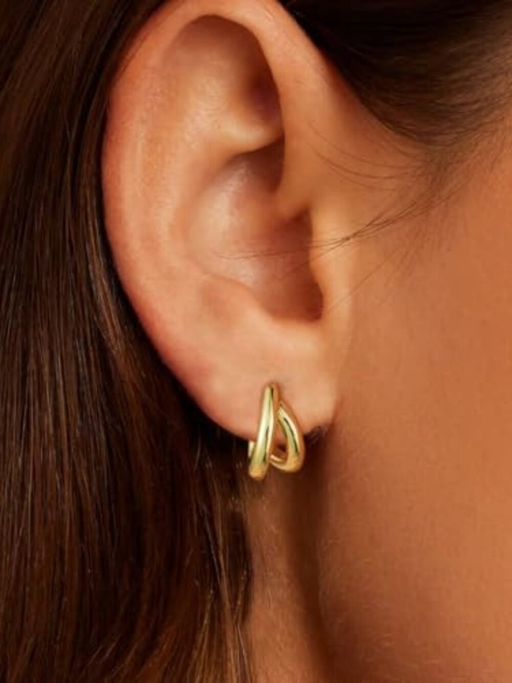 New - Gold Earrings for Women,14K Gold Crossing Stud Earrings Dainty Earrings